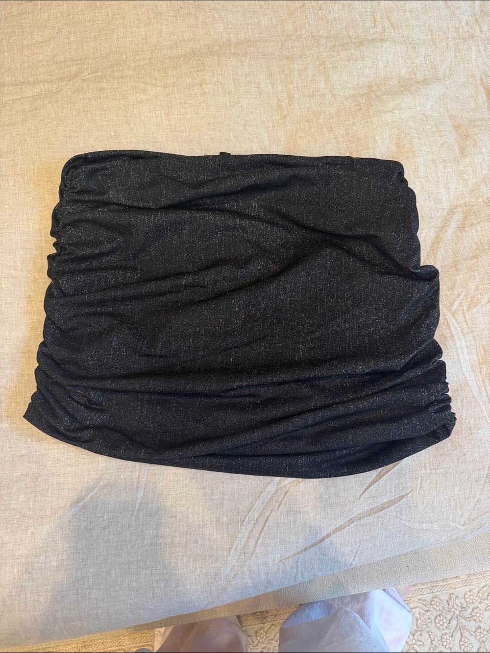Black Shimmer coverup Tube Skirt - Women
